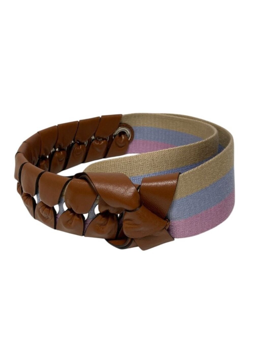 Fendi Strap You Leather Braided Brown Multicolor
